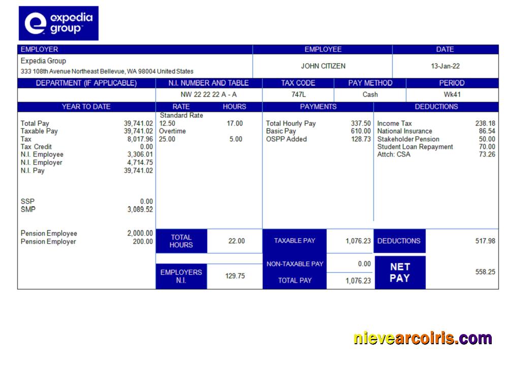 USA technological company employee sheet